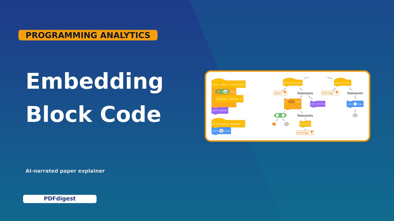 EmbeddedKittens: An Evaluation of Code Embeddings for Scratch visual preview