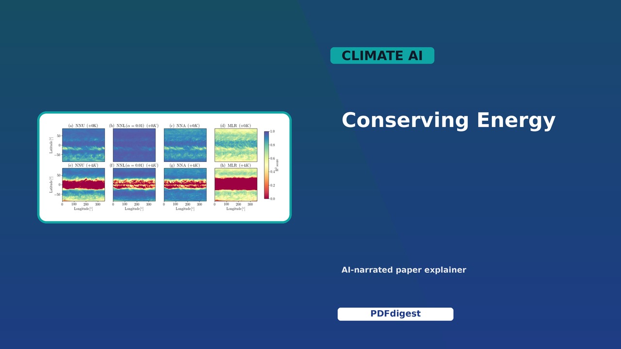 Achieving Conservation of Energy in Neural Network Emulators for Climate Modeling visual preview