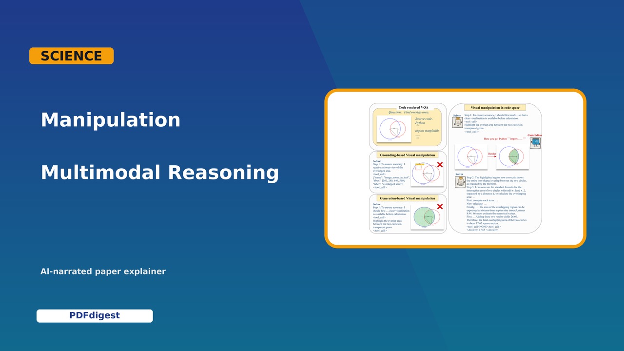 DeepSketcher: Internalizing Visual Manipulation for Multimodal Reasoning visual preview