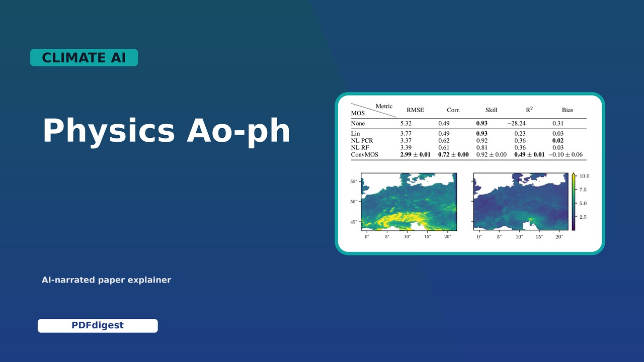 Deep Learning for Climate Model Output Statistics visual preview